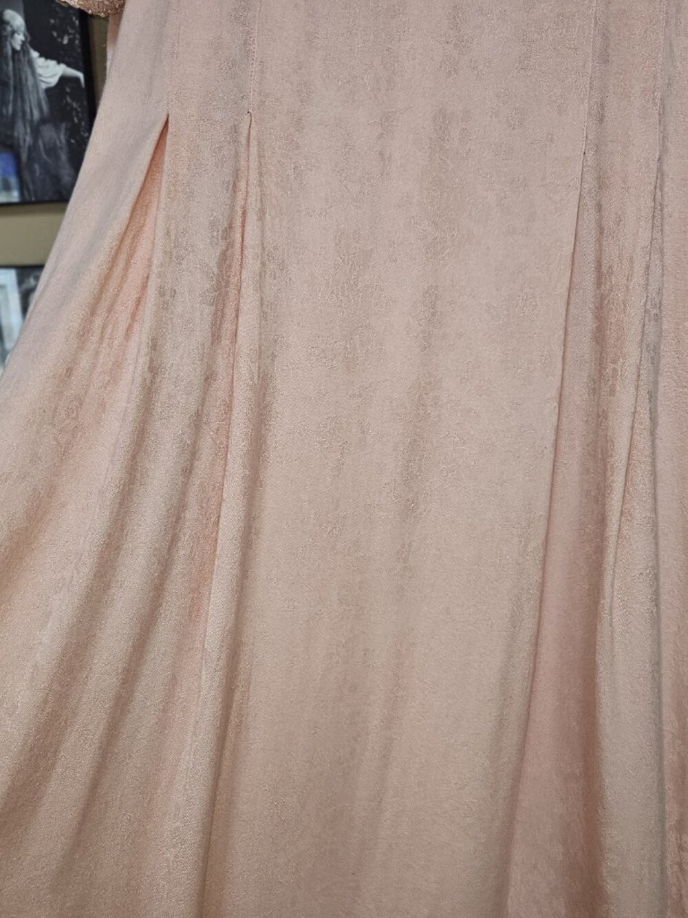 Vintage 90s Sarah Elizabeth Blush Pink Floral Lace Prairie Maxi Dress M/L - Picture 8 of 11